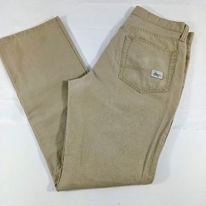 Eddie Bauer Men's Khaki Five Pocket Cotton Straight Leg Denim Jeans 32x32 Tan